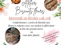 Atelier biscuits fleurs avec Axelle, paysane cueilleuse